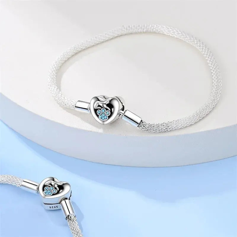 New 925 sterling silver fashion star track love cat claw star charm beads Fit Brand original bracelet DIY fine jewelry gifts Streetsharks