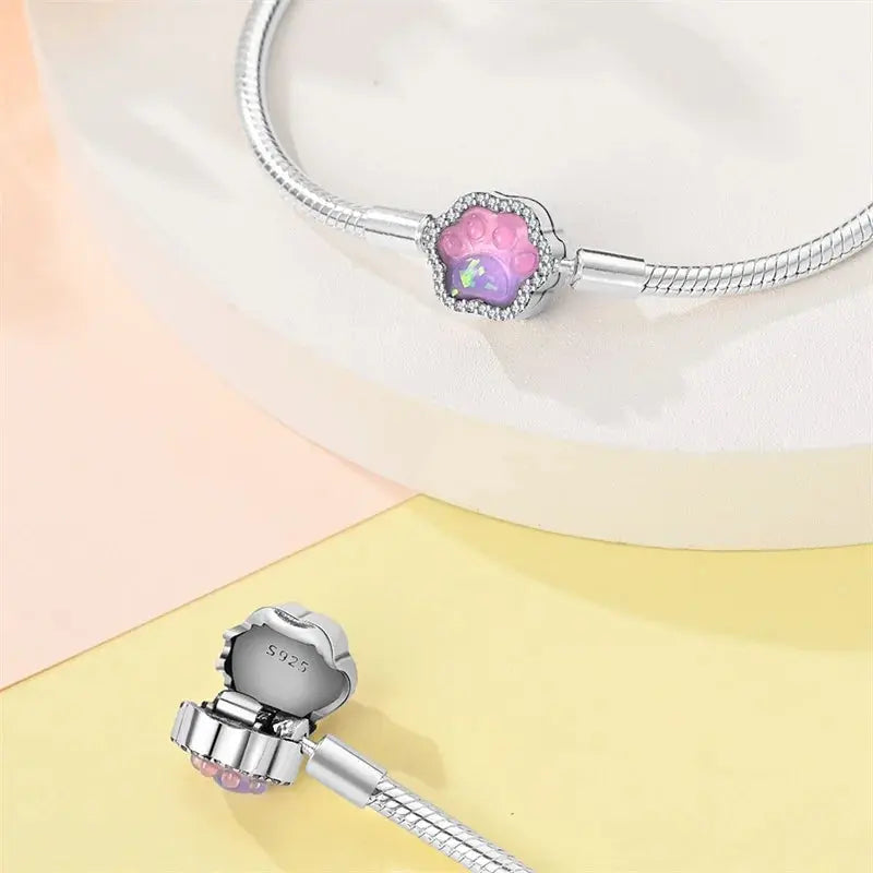 New 925 sterling silver fashion star track love cat claw star charm beads Fit Brand original bracelet DIY fine jewelry gifts Streetsharks