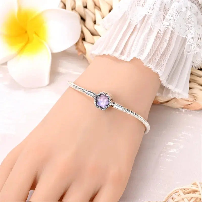 New 925 sterling silver fashion star track love cat claw star charm beads Fit Brand original bracelet DIY fine jewelry gifts Streetsharks