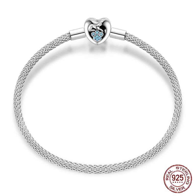 New 925 sterling silver fashion star track love cat claw star charm beads Fit Brand original bracelet DIY fine jewelry gifts Streetsharks