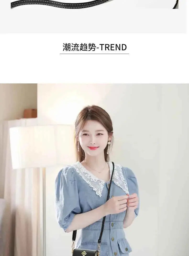 New Autumn PU Leather Women's Handbag Cell Phone Wallet Fashion Portable Shoulder Bag Hundred Simple Mini Small Bag Bolso Mujer