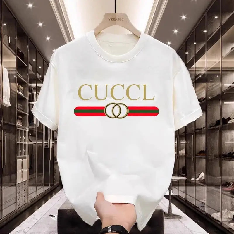 New European and American Trend Short-sleeved T-shirt for Men 2026 New G Cotton Fashion Short-sleeved s T-shirt luxecrown.co.uk