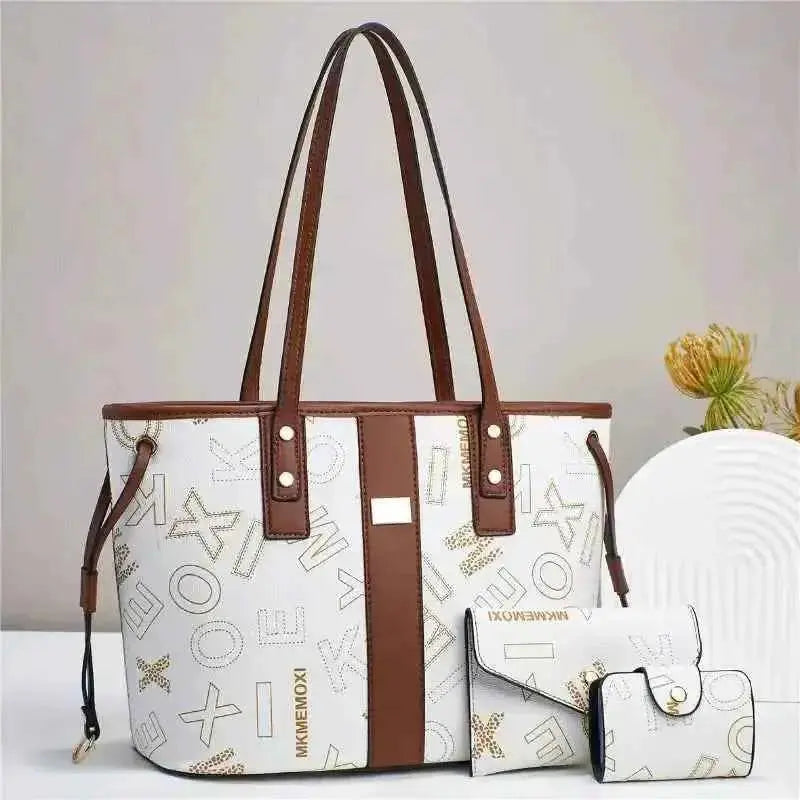 New Fashion 3piece Set Printed Women's Shopping Crossbody Bag Large Capacity Women's Shoulder Bag Versatile Women's Big Tote Bag