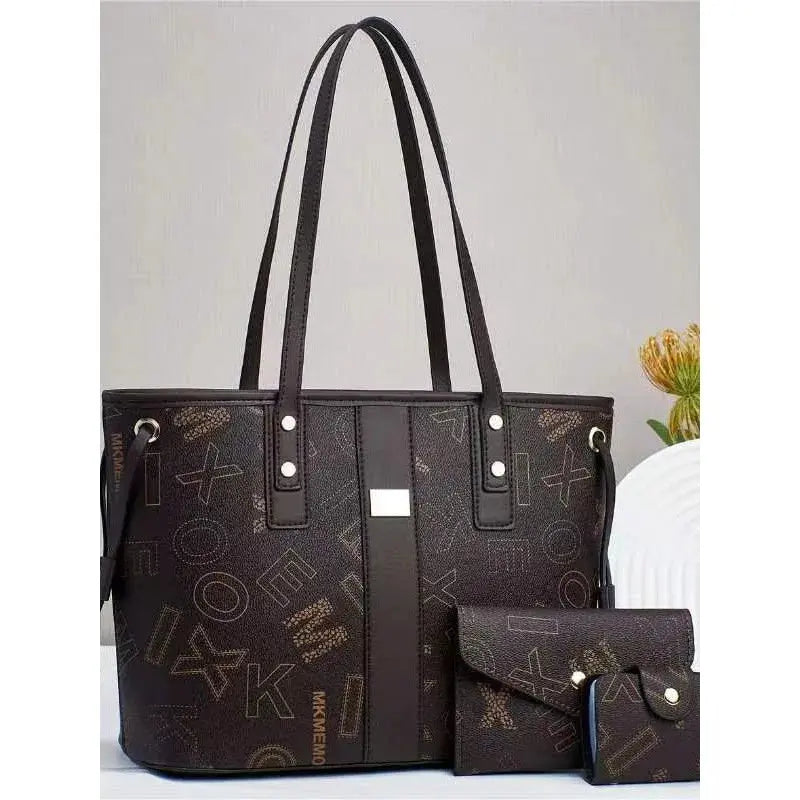 New Fashion 3piece Set Printed Women's Shopping Crossbody Bag Large Capacity Women's Shoulder Bag Versatile Women's Big Tote Bag luxecrown.co.uk