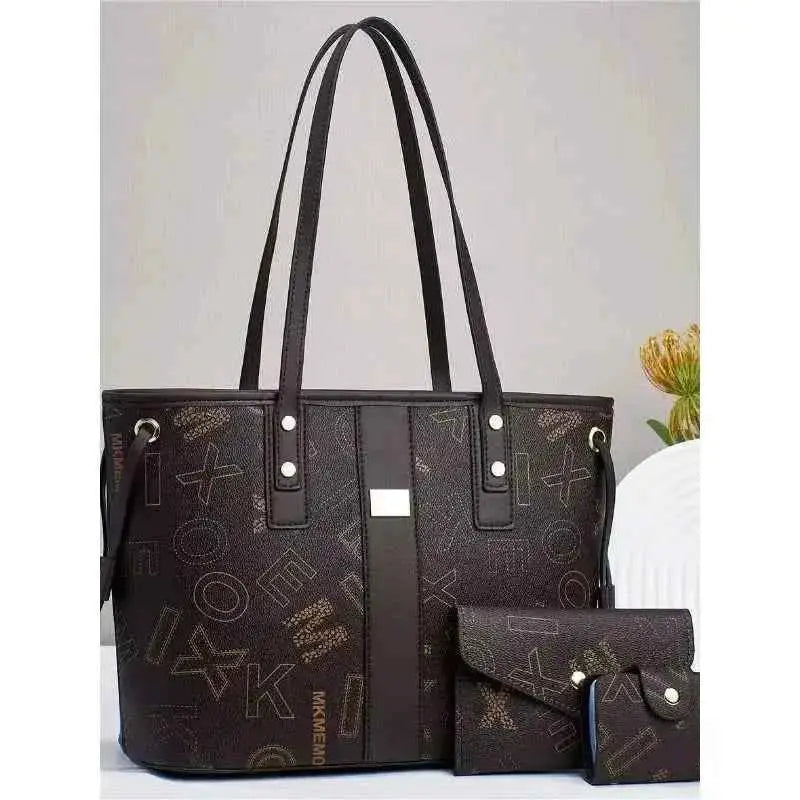 New Fashion 3piece Set Printed Women's Shopping Crossbody Bag Large Capacity Women's Shoulder Bag Versatile Women's Big Tote Bag