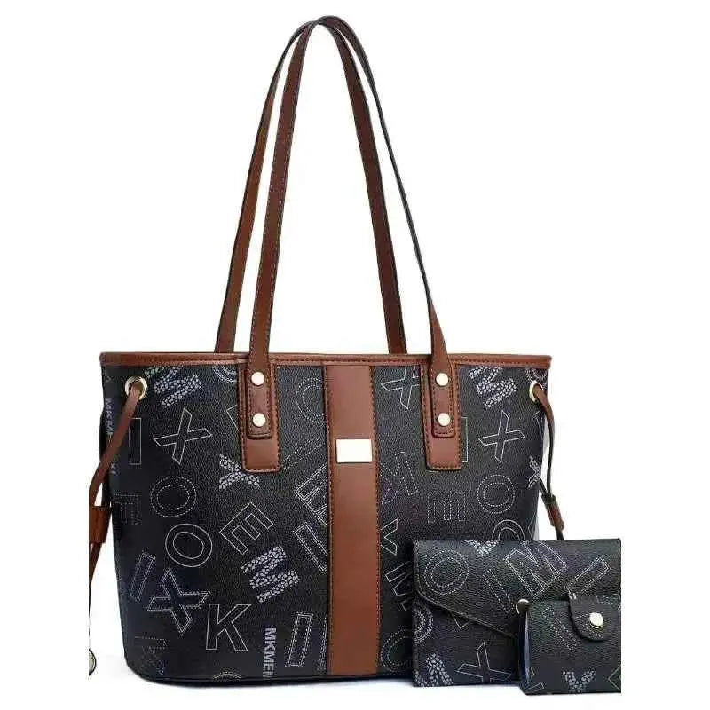 New Fashion 3piece Set Printed Women's Shopping Crossbody Bag Large Capacity Women's Shoulder Bag Versatile Women's Big Tote Bag