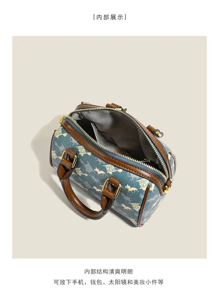 New Fashionable Street Style Pillow Bag Women's Handbag Luxury Sensation Printed PU Leather Ladies' Crossbody Bag for Daily Use luxecrown.co.uk