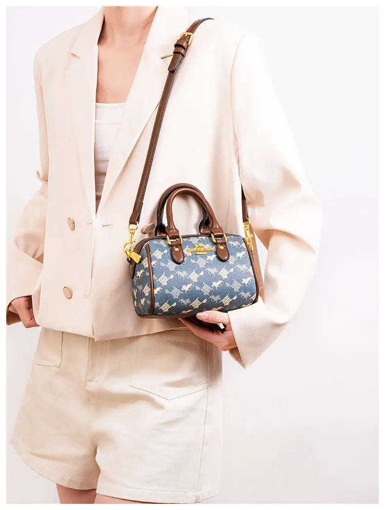 New Fashionable Street Style Pillow Bag Women's Handbag Luxury Sensation Printed PU Leather Ladies' Crossbody Bag for Daily Use luxecrown.co.uk