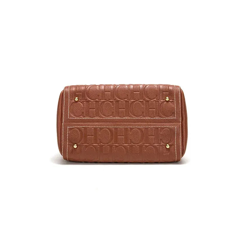 New Large Capacity Women's Handbag Unique and Exquisite Letter Printing Lock Buckle Accessories Solid Color Simplicity Streetsharks