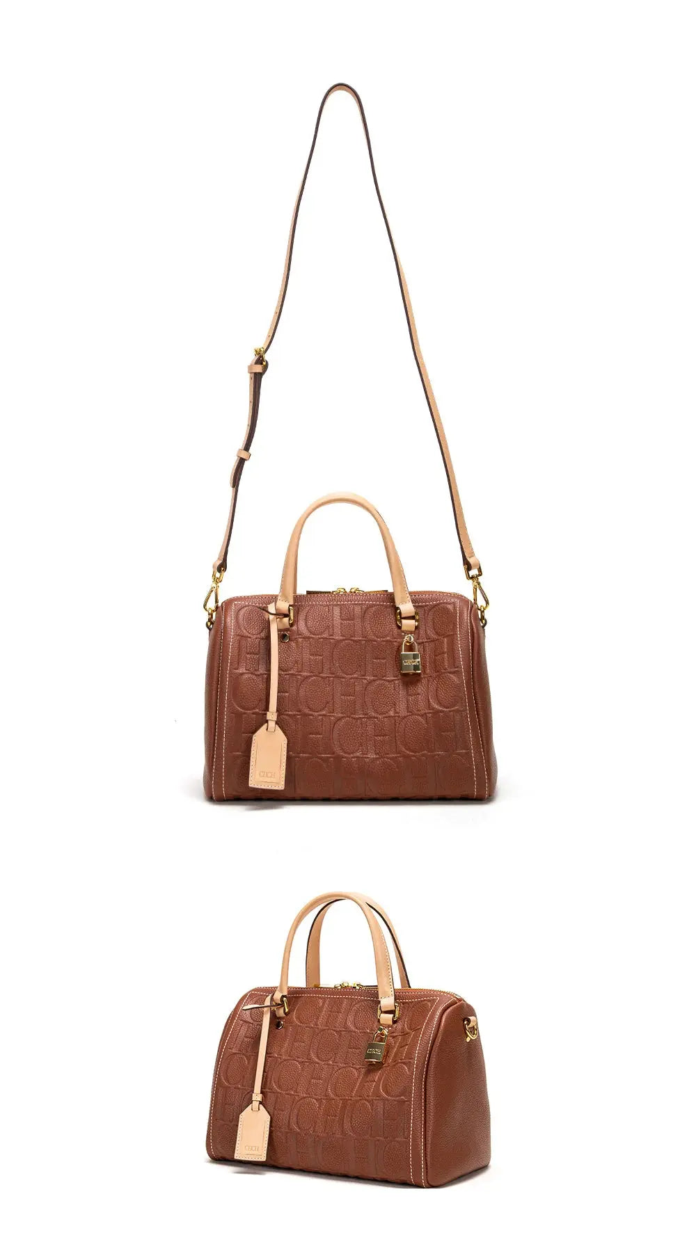 New Large Capacity Women's Handbag Unique and Exquisite Letter Printing Lock Buckle Accessories Solid Color Simplicity Streetsharks