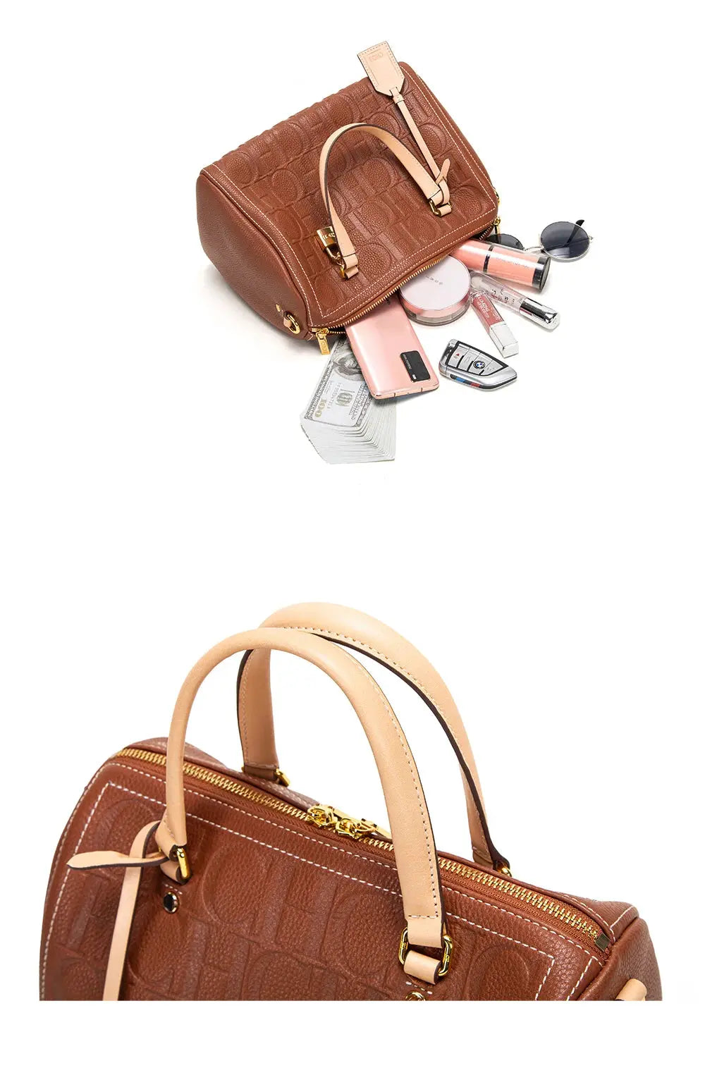 New Large Capacity Women's Handbag Unique and Exquisite Letter Printing Lock Buckle Accessories Solid Color Simplicity Streetsharks