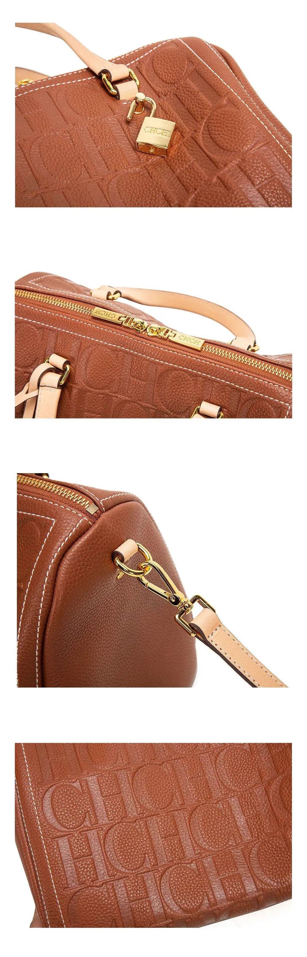 New Large Capacity Women's Handbag Unique and Exquisite Letter Printing Lock Buckle Accessories Solid Color Simplicity Streetsharks