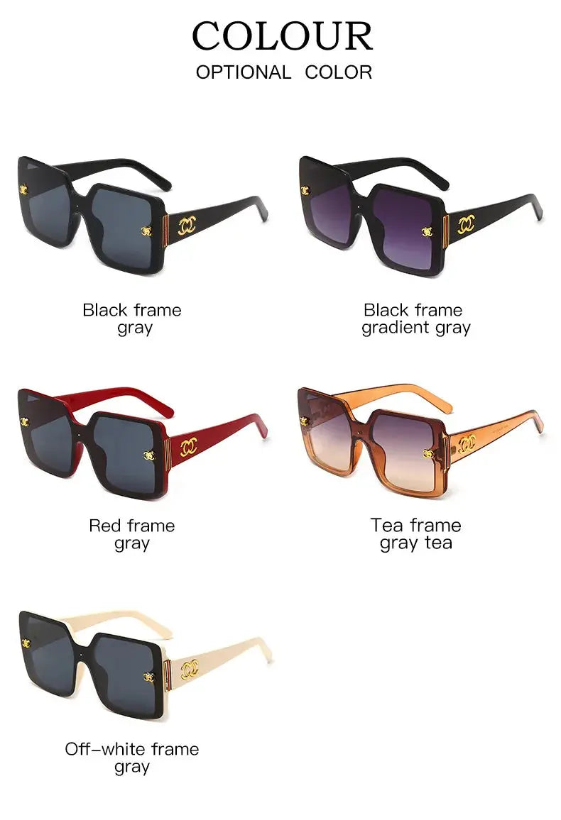New Luxury Glamour Sunglasses for Women and Men Designer Famous Brand Glasses Square Stylish Trend Eyewear UV400 Streetsharks
