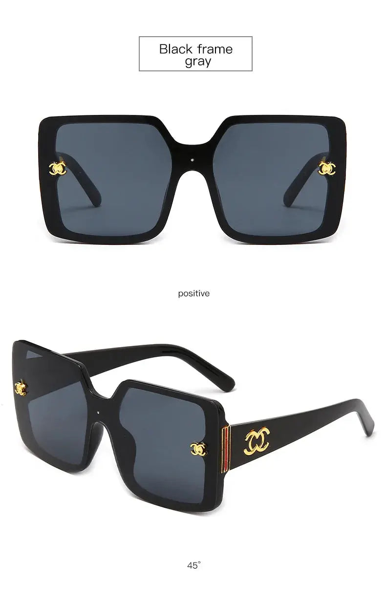 New Luxury Glamour Sunglasses for Women and Men Designer Famous Brand Glasses Square Stylish Trend Eyewear UV400 Streetsharks