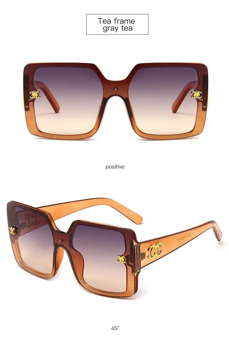 New Luxury Glamour Sunglasses for Women and Men Designer Famous Brand Glasses Square Stylish Trend Eyewear UV400 Streetsharks