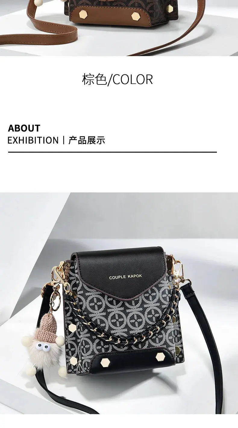 New Printed Women's Flip Phone Bags Fashion Internet Celebrity Lady Shoulder Crossbody Bags Lady Purse Shopping Small Square Bag Streetsharks