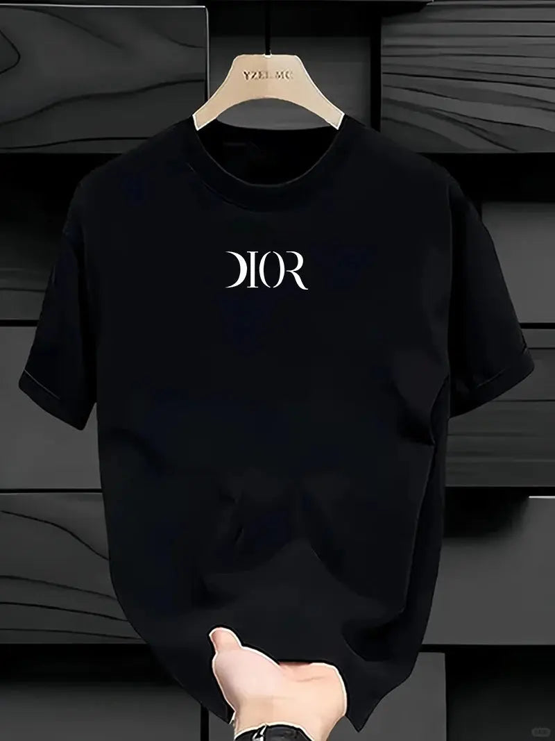New Summe Luxury Brand T-shirt Pure Cotton Flat Print Large Size Round Neck Short Sleeve Men's and Women's Top T-shirt luxecrown.co.uk