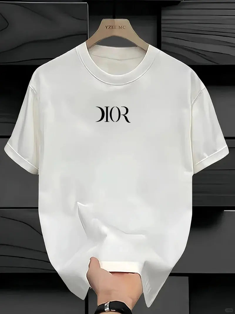 New Summe Luxury Brand T-shirt Pure Cotton Flat Print Large Size Round Neck Short Sleeve Men's and Women's Top T-shirt luxecrown.co.uk