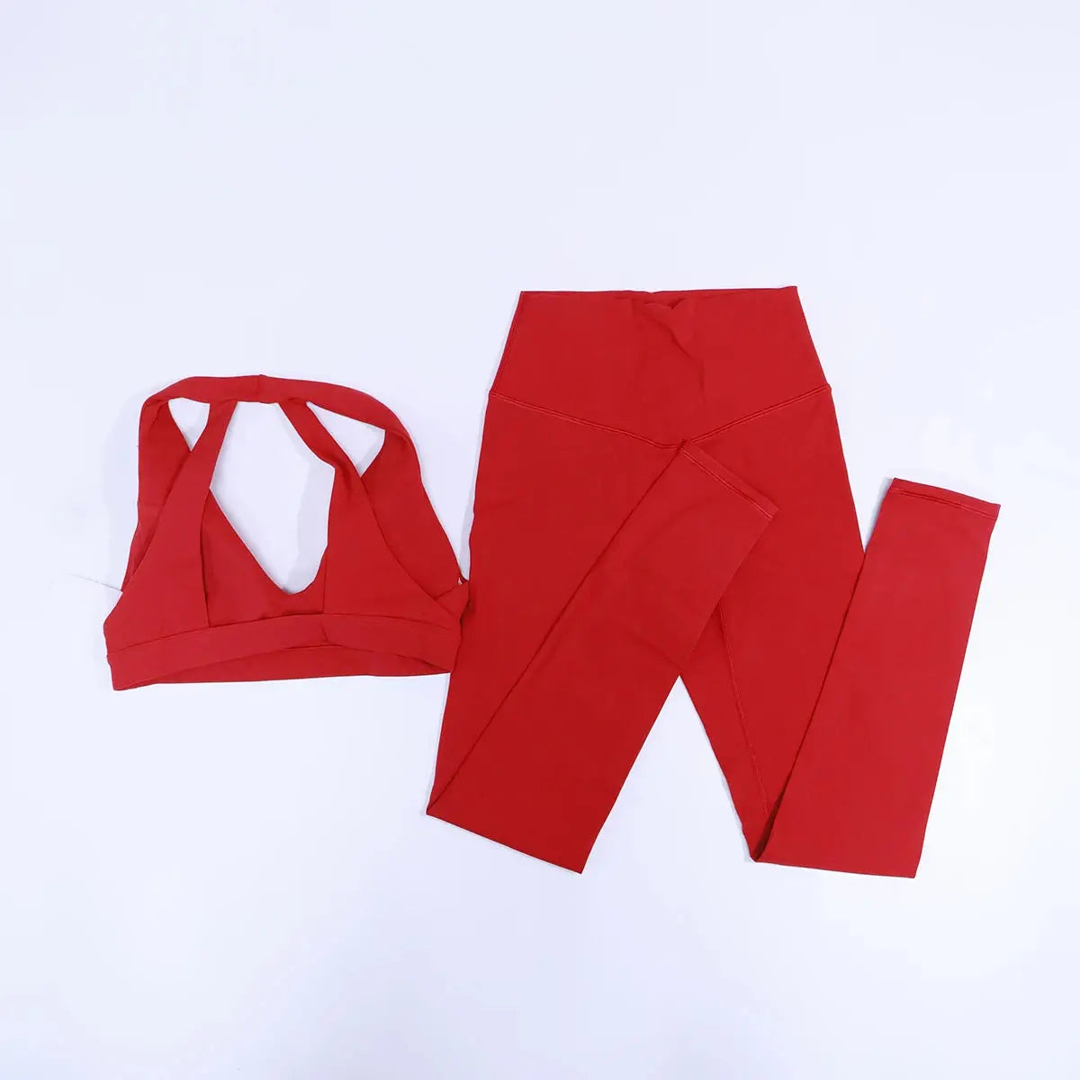 New Summer Women's Ultra Soft Sports Bra And Yoga Pants Set Fashionable Two-Piece Gym Workout Shock-Absorbing Underwear Suit luxecrown.co.uk