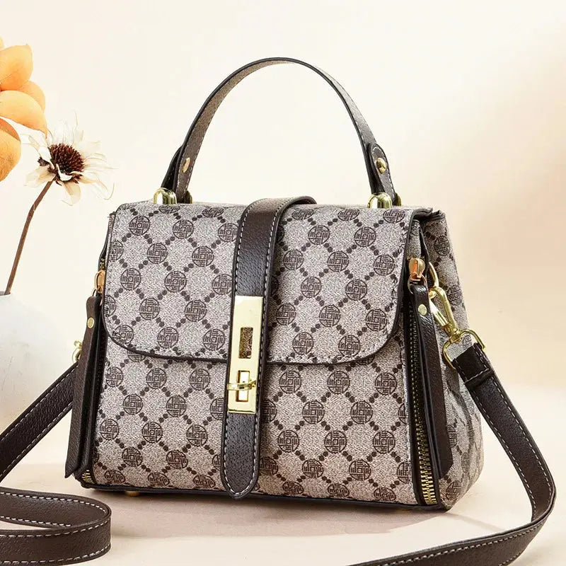 New Texture Printed Live Streaming Style, Stylish And Cute, Simple Small Square Bag, One Shoulder Crossbody luxury design Streetsharks