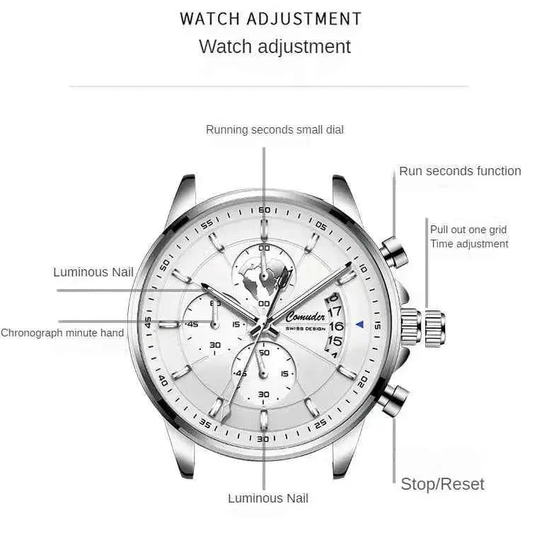 New Watches Men's Automatic Belt Waterproof Luminous Calendar Watch Fashion Quartz Watch Tiktok Wrist Watches for Men Clock