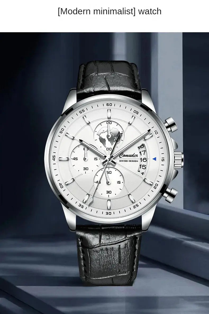 New Watches Men's Automatic Belt Waterproof Luminous Calendar Watch Fashion Quartz Watch Tiktok Wrist Watches for Men Clock luxecrown.co.uk