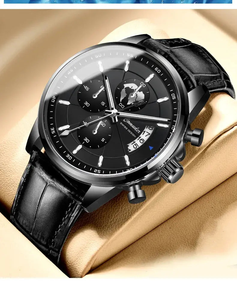 New Watches Men's Automatic Belt Waterproof Luminous Calendar Watch Fashion Quartz Watch Tiktok Wrist Watches for Men Clock luxecrown.co.uk