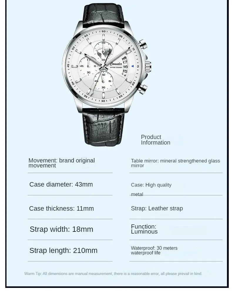 New Watches Men's Automatic Belt Waterproof Luminous Calendar Watch Fashion Quartz Watch Tiktok Wrist Watches for Men Clock luxecrown.co.uk