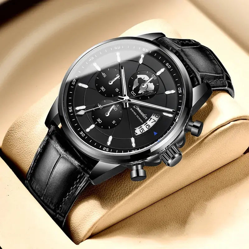 New Watches Men's Automatic Belt Waterproof Luminous Calendar Watch Fashion Quartz Watch Tiktok Wrist Watches for Men Clock luxecrown.co.uk