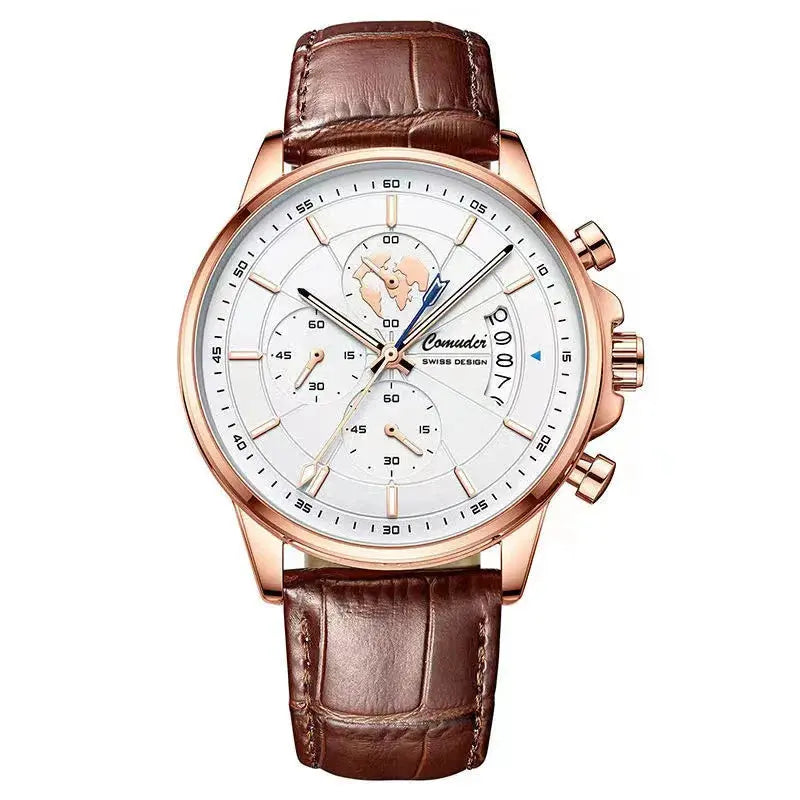 New Watches Men's Automatic Belt Waterproof Luminous Calendar Watch Fashion Quartz Watch Tiktok Wrist Watches for Men Clock luxecrown.co.uk