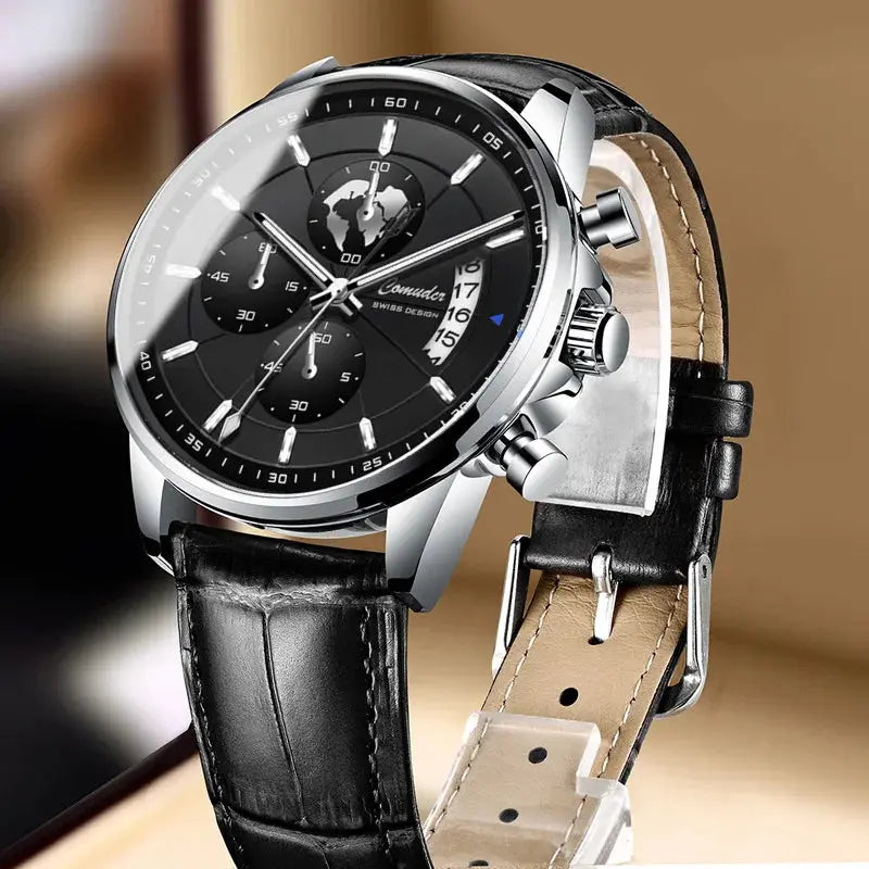 New Watches Men's Automatic Belt Waterproof Luminous Calendar Watch Fashion Quartz Watch Tiktok Wrist Watches for Men Clock luxecrown.co.uk