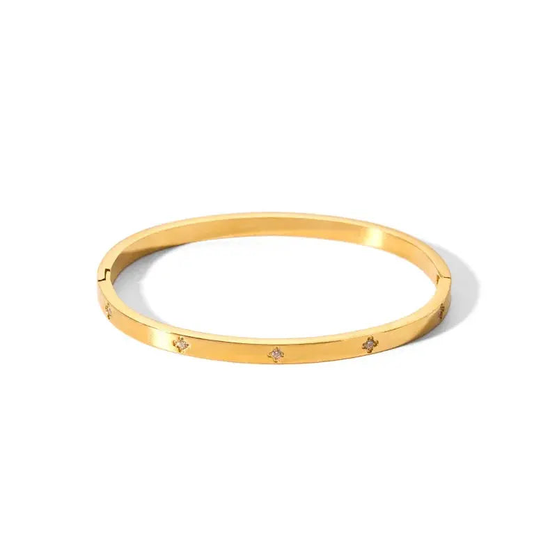New Waterproof Cubic Zirconia Bangles Stainless Steel Bracelets Tarnish Free  Jewelry for Women Factory Wholesales Customize Streetsharks