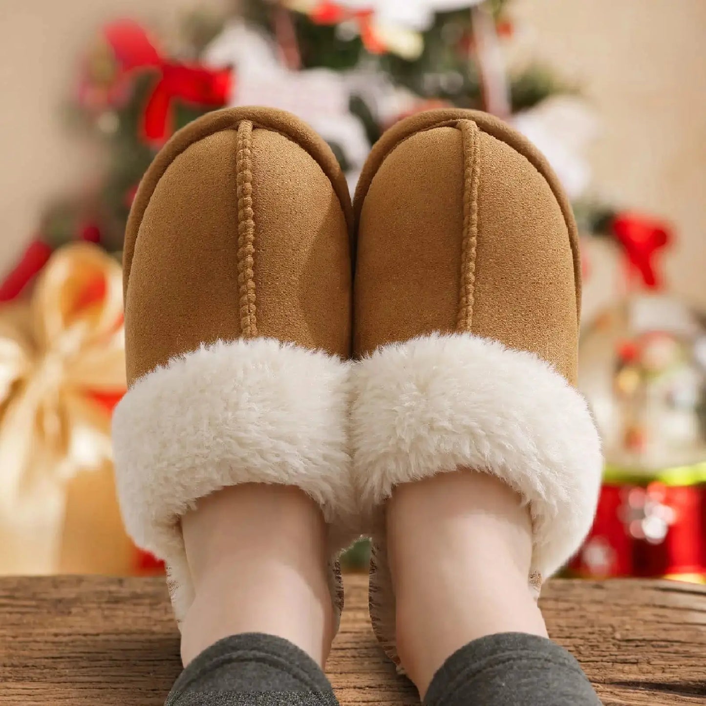 New Winter Fuzzy Women Slippers Indoor Soft House Shoes Fashion Brand Fluffy Suede Women Shoes Outdoor Antiskid Flat Slippers Streetsharks