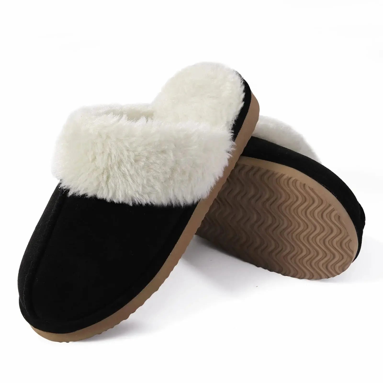 New Winter Fuzzy Women Slippers Indoor Soft House Shoes Fashion Brand Fluffy Suede Women Shoes Outdoor Antiskid Flat Slippers Streetsharks