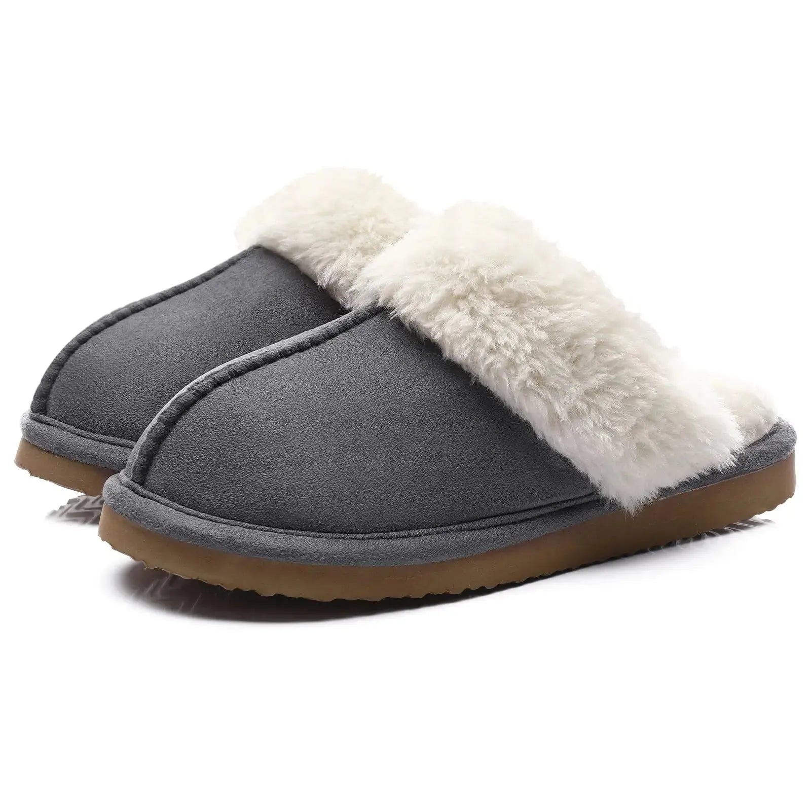 New Winter Fuzzy Women Slippers Indoor Soft House Shoes Fashion Brand Fluffy Suede Women Shoes Outdoor Antiskid Flat Slippers Streetsharks