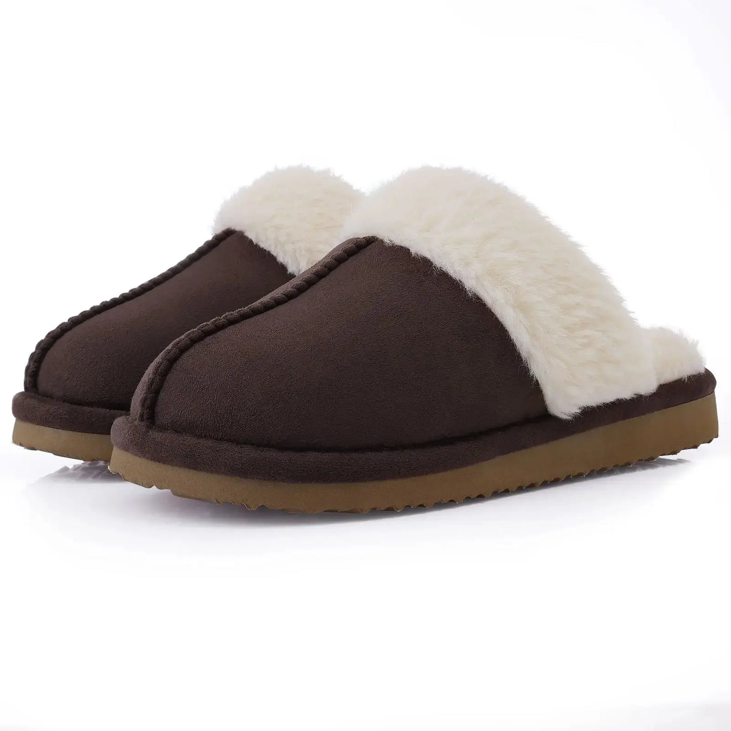New Winter Fuzzy Women Slippers Indoor Soft House Shoes Fashion Brand Fluffy Suede Women Shoes Outdoor Antiskid Flat Slippers Streetsharks