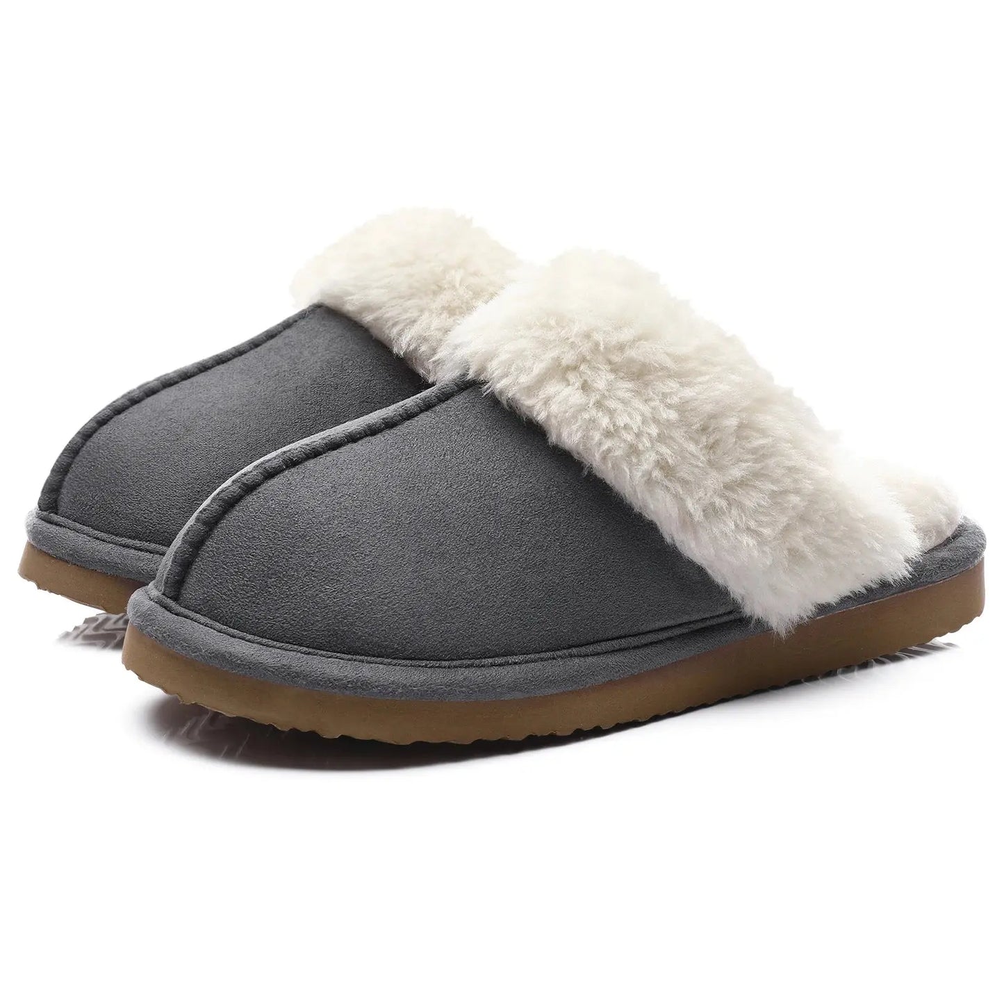 New Winter Fuzzy Women Slippers Indoor Soft House Shoes Fashion Brand Fluffy Suede Women Shoes Outdoor Antiskid Flat Slippers Streetsharks