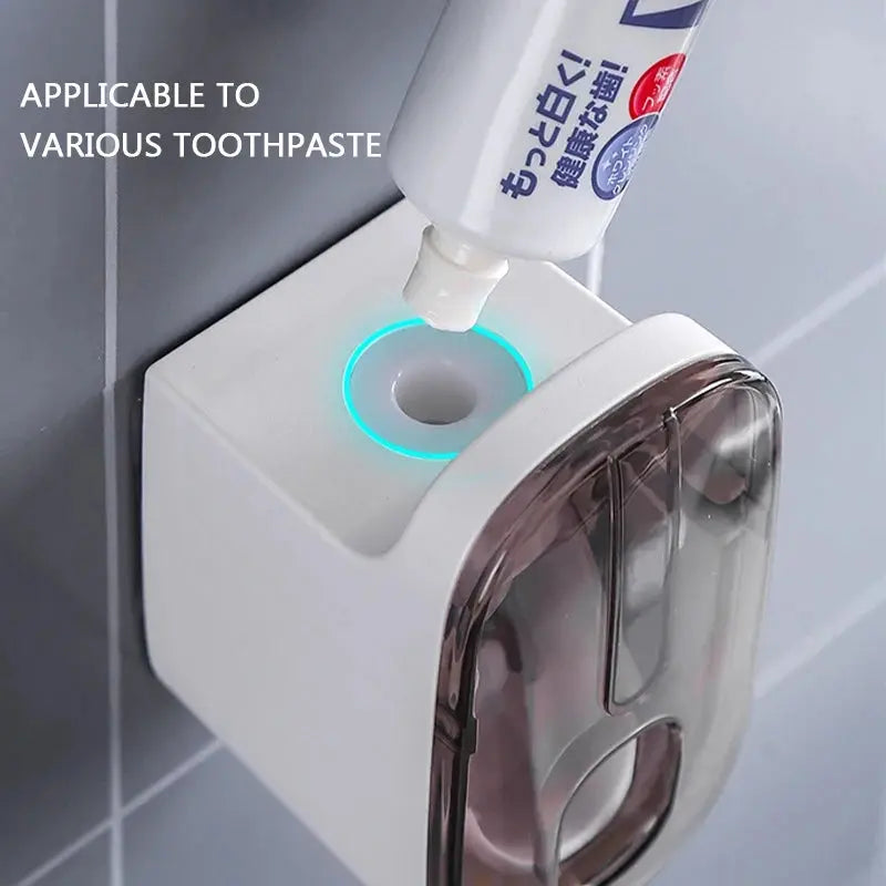 Non Punching And Squeezing Toothpaste Dispenser Fully SAutomatic Household Wall Mounted Toothpaste Dispenser Lazy God Tool Bat Streetsharks