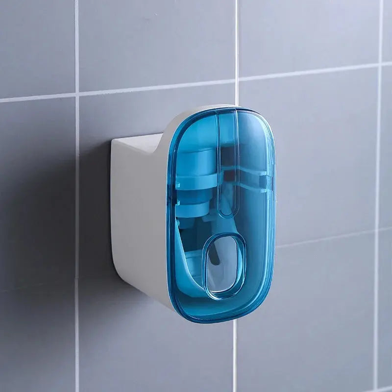 Non Punching And Squeezing Toothpaste Dispenser Fully SAutomatic Household Wall Mounted Toothpaste Dispenser Lazy God Tool Bat Streetsharks
