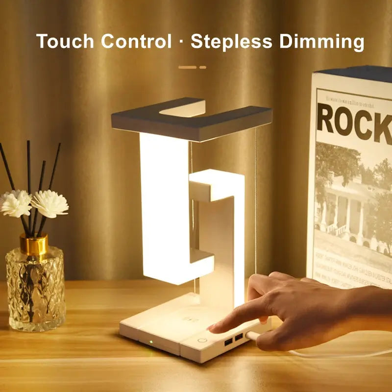 Novelty floating lamp with 10 W  detachable wireless charger decorative light for bedroom/office luxecrown.co.uk