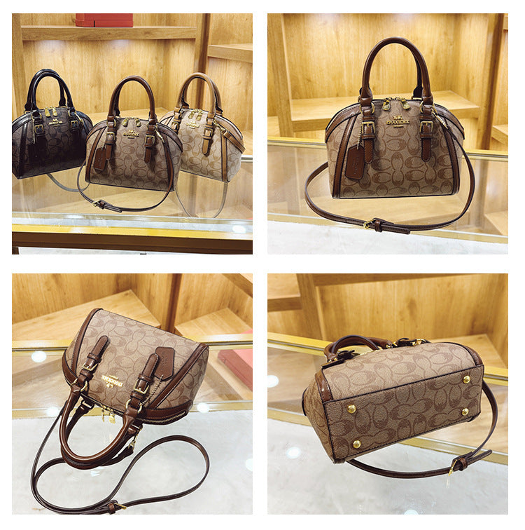 Fashion Women's Shell Bag Luxury Retro Clutch Tote Premium Printed Leather Crossbody Bag for Women Elegant Shell-Shaped Handbag luxecrown.co.uk