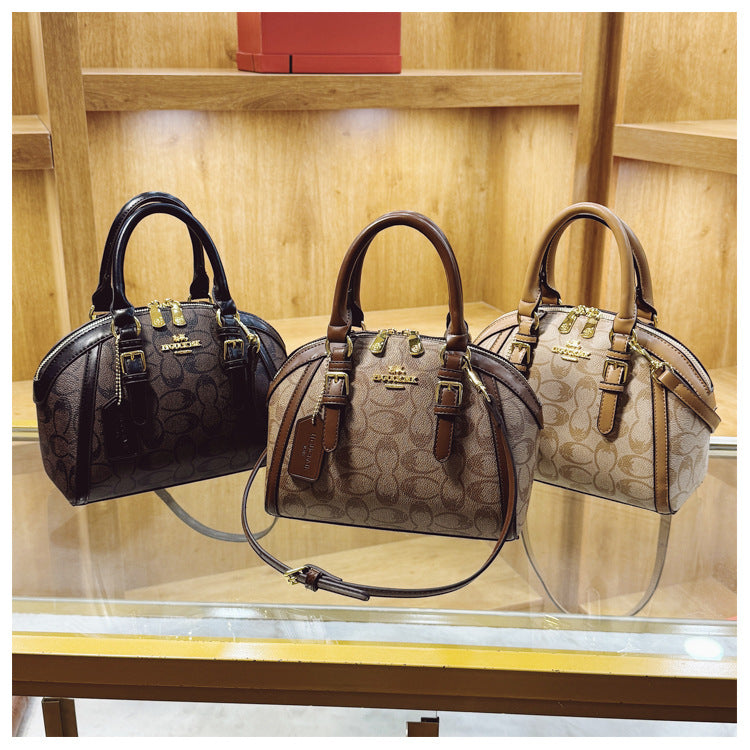 Fashion Women's Shell Bag Luxury Retro Clutch Tote Premium Printed Leather Crossbody Bag for Women Elegant Shell-Shaped Handbag luxecrown.co.uk