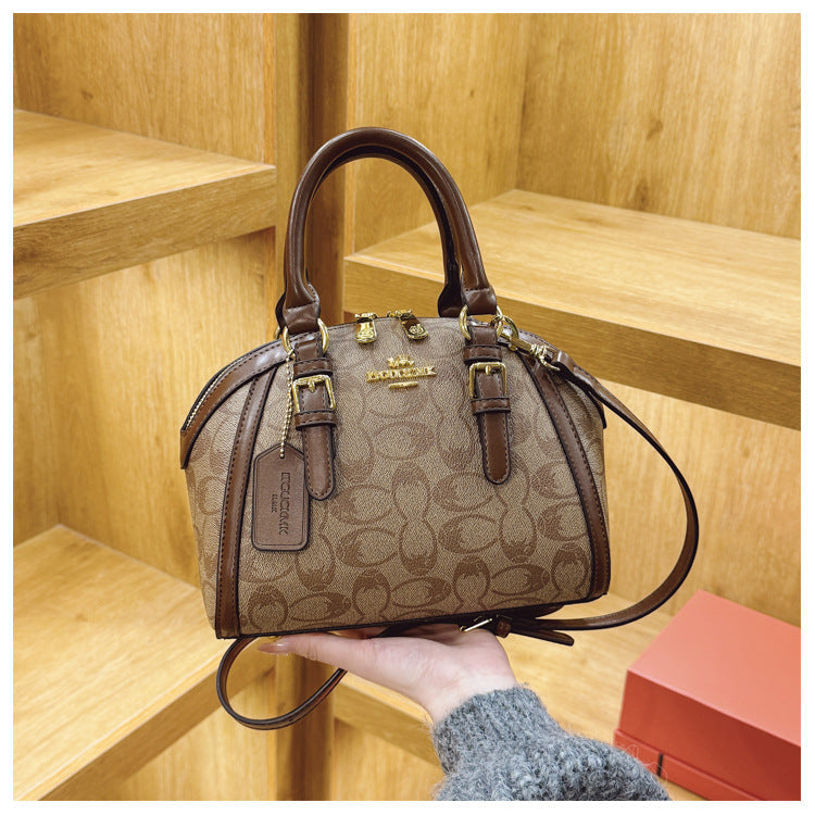 Fashion Women's Shell Bag Luxury Retro Clutch Tote Premium Printed Leather Crossbody Bag for Women Elegant Shell-Shaped Handbag luxecrown.co.uk