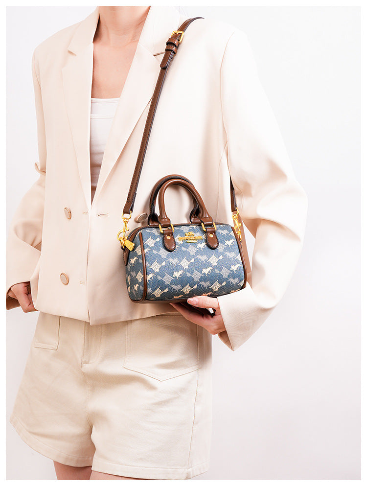 New Fashionable Street Style Pillow Bag Women's Handbag Luxury Sensation Printed PU Leather Ladies' Crossbody Bag for Daily Use luxecrown.co.uk