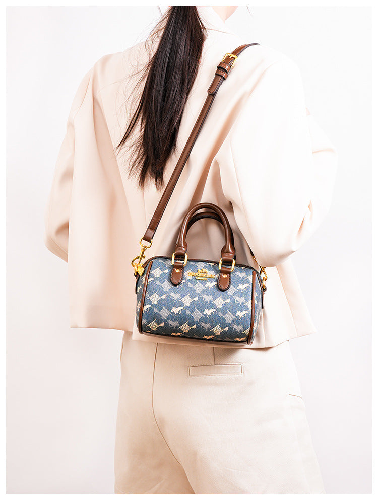 New Fashionable Street Style Pillow Bag Women's Handbag Luxury Sensation Printed PU Leather Ladies' Crossbody Bag for Daily Use luxecrown.co.uk