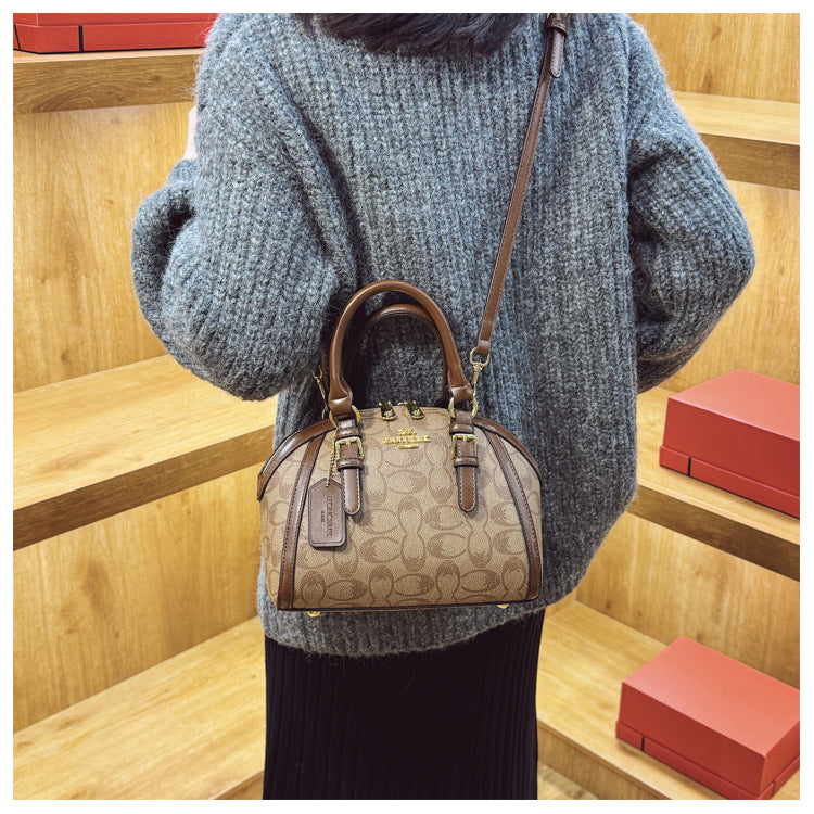 Fashion Women's Shell Bag Luxury Retro Clutch Tote Premium Printed Leather Crossbody Bag for Women Elegant Shell-Shaped Handbag luxecrown.co.uk