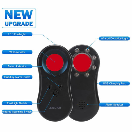 Camera Detector Portable Multi-function Hotel Anti-sneak Shooting Infrared Detector Door And Window Anti-theft Alarm