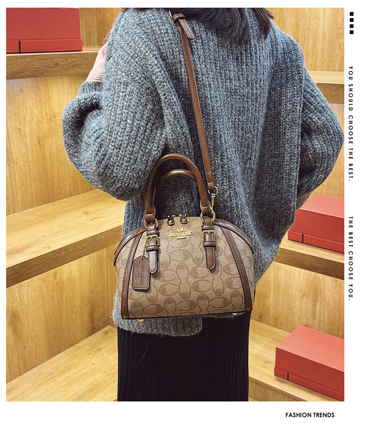 Fashion Women's Shell Bag Luxury Retro Clutch Tote Premium Printed Leather Crossbody Bag for Women Elegant Shell-Shaped Handbag luxecrown.co.uk