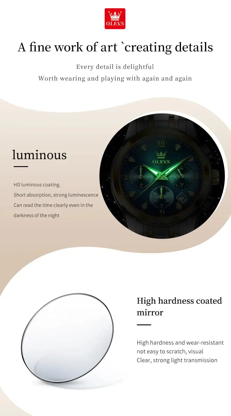 OLEVS 2858 Women Watch Luxury Brand Quartz Watch Waterproof Luminous Date Chronograph Women Bracelet Dress Diamond Watch Reloj luxecrown.co.uk