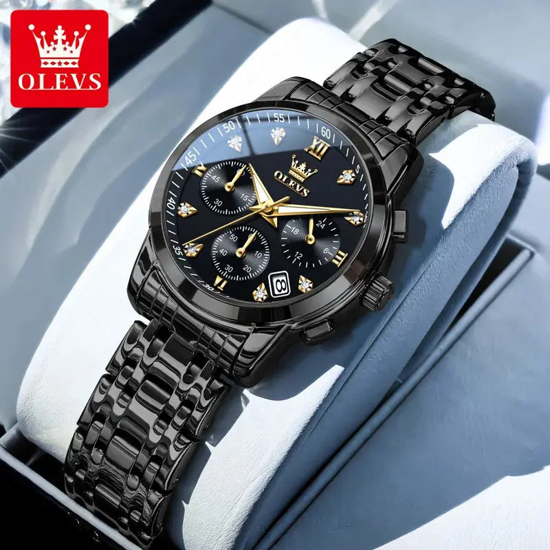 OLEVS 2858 Women Watch Luxury Brand Quartz Watch Waterproof Luminous Date Chronograph Women Bracelet Dress Diamond Watch Reloj luxecrown.co.uk